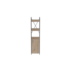 Етажерка 3/34 Ferrum-decor Серії Конект із тумбою 144x34x28 Сірий ДСП Дуб Сан-Маріно (FD1015) Мукачево