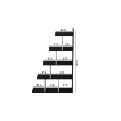 Етажерка Ferrum-decor Стелла 1600x1020x300 Білий метал ДСП Сосна Кембра (STEL017) Виноградів