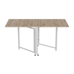 Стол-книжка трансформер Орион 2 Ferrum-decor 750x1520x730 Белый металл ДСП Дуб Сан-Марино 16 мм (ORI209) Львів