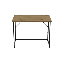 Стол раскладной Морис Ferrum-decor 750x1000x600 Черный металл ДСП Дуб Артизан 16 мм (MORI006) Вараш