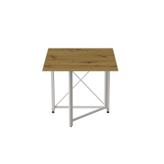 Стол-книжка трансформер Орион 1 Ferrum-decor 750x810x730 Белый металл ДСП Дуб Артизан 16 мм (ORI113) Енергодар