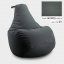 Безкаркасне крісло мішок груша Coolki XL 85x105 Сірий (Оксфорд 600D PU) Березнегувате