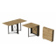 Стол-книжка трансформер Орион 2 Ferrum-decor 750x1520x730 Черный металл ДСП Дуб Артизан 16 мм (ORI206) Чернигов