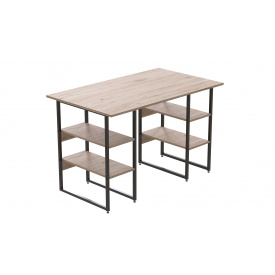 Компьютерный стол Ferrum-decor Карэн 75x120x60 черный ДСП Дуб Сан-Марино 16мм