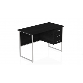 Компьютерный стол Ferrum-decor Гарри 75x140x60 белый ДСП Сосна Кембра 32мм