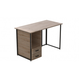 Компьютерный стол Ferrum-decor Отто 76x120x60 черный ДСП Дуб Сан-Марино 32мм