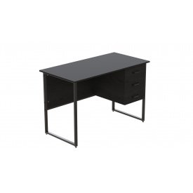 Компьютерный стол Ferrum-decor Гарри 75x120x60 черный ДСП Сосна Кембра 16мм