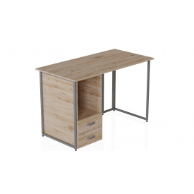 Компьютерный стол Ferrum-decor Гарри 75x140x70 серый ДСП Дуб Сан-Марино 16мм
