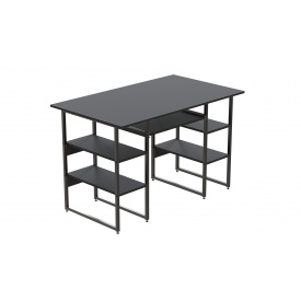 Компьютерный стол Ferrum-decor Тим 75x120x60 черный ДСП Сосна Кембра 16мм
