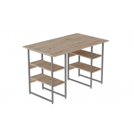 Компьютерный стол Ferrum-decor Карэн 75x140x60 серый ДСП Дуб Сан-Марино 16мм