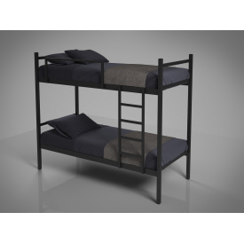 Ліжко Лідс двоярусне Tenero 900х2000 Чорний оксамит