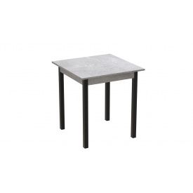 Стол кухонный Ferrum-decor Агата 75x70x70 Черный ДСП Бетон 16мм (AGA0014)