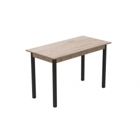 Стол кухонный Ferrum-decor Марио 75x120x70 Черный ДСП Дуб Сан-Марино 16мм (MAR0009)