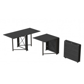 Стол-книжка трансформер Орион 2 Ferrum-decor 750x1520x730 Черный металл ДСП Сосна Кембра 16 мм (ORI203)