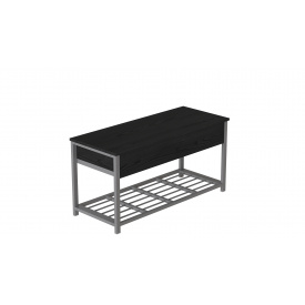 Банкетка с ящиком Ferrum-decor Дрейк 1 550x1000x400 металл Серый ДСП Сосна Кембра 16 мм (DRE0017)