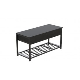 Банкетка с ящиком Ferrum-decor Дрейк 2 550x1200x400 металл Черный ДСП Сосна Кембра 16 мм (DRE0024)