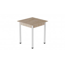 Стол кухонный Ferrum-decor Агата 75x80x80 Белый ДСП Дуб Сан-Марино 16мм (AGA0037)