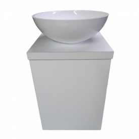 Пластиковая напольная тумба 42х42 см с чашей Мона