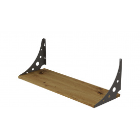 Полиця настінна Ferrum-decor Ханді 2 240x500x240 метал Сірий ДСП Дуб Артізан 16 мм (XND0020)