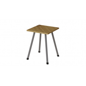 Табурет кухонный Ferrum-decor 430x320x320 Серый металл ДСП Дуб Артизан 16 мм (TAB020)