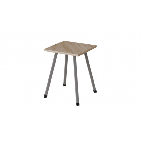 Табурет кухонный Ferrum-decor 430x320x320 Серый металл ДСП Дуб Сан-Марино 16 мм (TAB016)