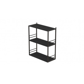 Книжная полка универсальная Ferrum-decor Стим 2 74x63x26 черный ДСП Сосна Кембра 16мм (XK00042)