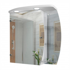 Дзеркальна шафа у ванну кімнату Tobi Sho 66-NS-Z з підсвіткою 620х600х125 мм Запоріжжя