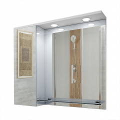 Зеркальный шкаф в ванную комнату Tobi Sho 81-S с подсветкой 700х800х150 мм Полтава