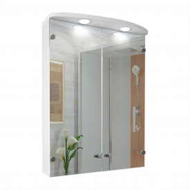 Зеркальный шкаф в ванную комнату Tobi Sho 68-S с подсветкой 820х600х125 мм