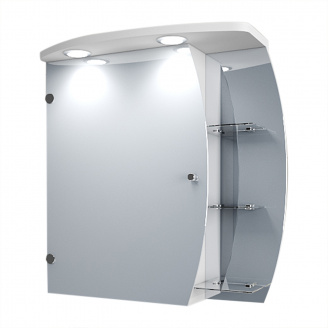 Зеркальный шкаф в ванную комнату Tobi Sho 066-NS-Z с подсветкой 620х600х125 мм