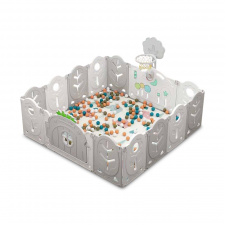Манеж BabyPlayPen "Магической лес" встроенное баскетбольное кольцо 165*165*62 Серый