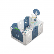 Манеж BabyPlayPen "Магической лес" встроенное баскетбольное кольцо 84*123*62 Синий