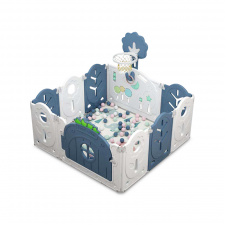 Манеж BabyPlayPen "Магической лес" встроенное баскетбольное кольцо 123*123*62 Синий