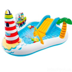 Надувной игровой центр Intex 57162-2 Веселая Рыбалка 218 x 188 x 99 см с надувной удочкой 2 рыбки с шариками 16 шт Херсон