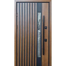 Двери входные Ваш Вид Страж Пруф / STRAJ PROOF RIO -Z LOFT стеклопакет Дуб золотой 970х2040 Левое/Правое
