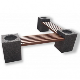 Скамейка уличная, лавочка «Цветник» угловая