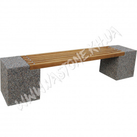Лавочка, скамейка парковая «Парковая» Гранит серо-красный