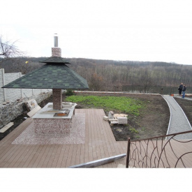 Тротуарная плитка «Квадрат-эко» Гранит серо-красный