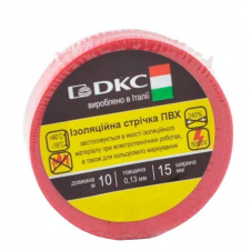 ПВХ изолента 0,13x15мм красная 10 метров DKC