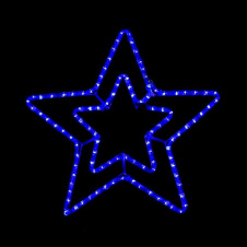 Гірлянда DELUX MOTIF Star 6 кін. 60x60см 13 flash синій IP44 EN
