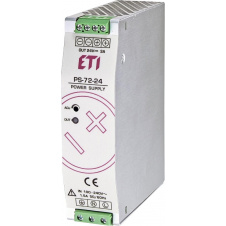 Блок живлення ETI 004656681 PS-72-24 (Вхід: 100-240V AC/140-340V DC; Вихід: 24-28V DC/75W/3A)