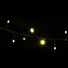 Гирлянда DELUX STRING 100LED 5м белый провод черный ІР20