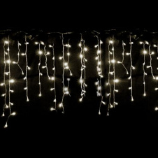 Гірлянда DELUX ICICLE 75LED 2x0.7м 18 жовтий flash білий/білий шнур IP44 EN