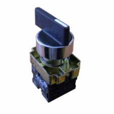 Переключатель XB2-BJ53 1NO+1NO 3-позиционный с самовозвратом поворотный удлиненная ручка АскоУкрем