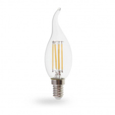 Лампа світлодіодна свічка на вітрі CF37 6W E14 4000K FILAMENT LB-159 Feron
