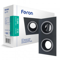 Встраиваемый неповоротный светильник Feron DL6142 черный Софиевская Борщаговка