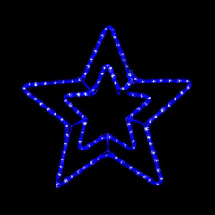 Гирлянда DELUX MOTIF Star 6 кон. 60x60см 13 flash синий IP44 EN Львов