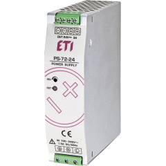 Блок живлення ETI 004656681 PS-72-24 (Вхід: 100-240V AC/140-340V DC; Вихід: 24-28V DC/75W/3A) Київ
