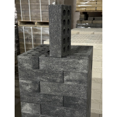 Кирпич облицовочный ECOBRICK мрамор 250x120x65 мм черный Николаев