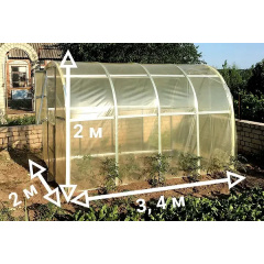 Теплиця "Косичка" 2 х 8 м (труба оцинкована 20х20), повний комплект "Преміум", плівка UV-4, 120 мкм. Королево
